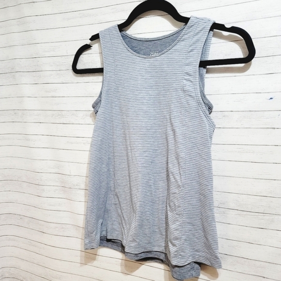 ATHLETA GIRL DOUBLE LINED STRIPED GRAY TANK TOP, SZ XL 14/16 - Picture 1 of 7